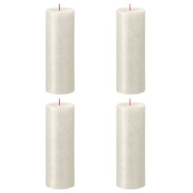 Bolsius Shimmer rustic candles 4 units ivory 190x68 mm by Bolsius, Candles - Ref: Foro24-440891, Price: 28,99 €, Discount: %