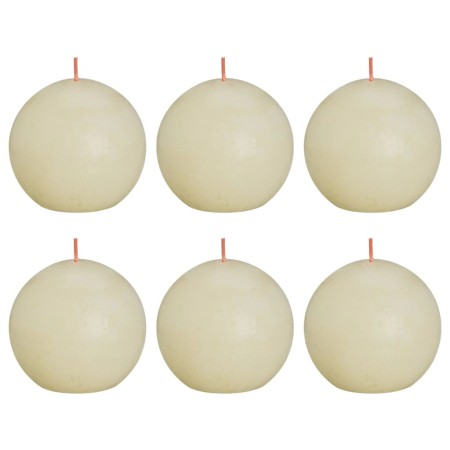 Bolsius Shine rustic candles 6 units soft pearl 76x71 mm by Bolsius, Candles - Ref: Foro24-440853, Price: 28,44 €, Discount: %