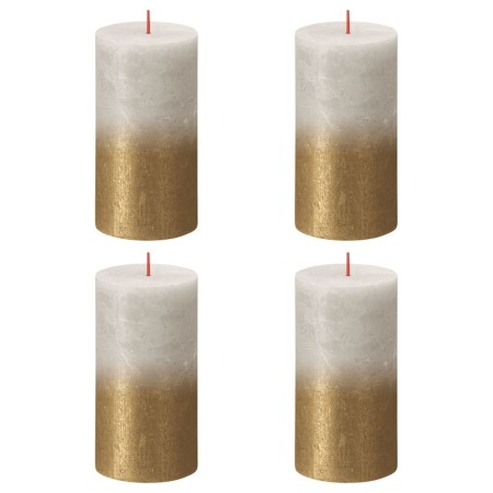 Bolsius Velas rústicas Sunset 4 unidades gris y dorado 130x68 mm de Bolsius, Velas - Ref: Foro24-440901, Precio: 28,93 €, Des...