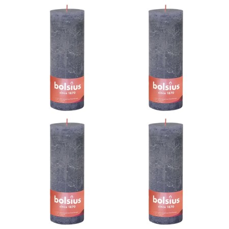 Bolsius Shine rustikale Kerzen 4 Einheiten dämmerungsblau 190x68 mm von Bolsius, Kerzen - Ref: Foro24-440850, Preis: 22,17 €,...