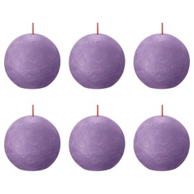 Bolsius Velas de bola rústicas Shine 6 unidades morado 76x71 mm de Bolsius, Velas - Ref: Foro24-440863, Precio: 21,43 €, Desc...