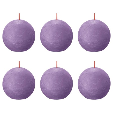 Bolsius Velas de bola rústicas Shine 6 unidades morado 76x71 mm de Bolsius, Velas - Ref: Foro24-440863, Precio: 21,43 €, Desc...