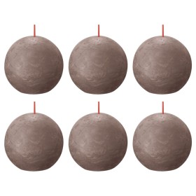 Bolsius Shine rustic ball candles 6 units taupe 76x71 mm by Bolsius, Candles - Ref: Foro24-440857, Price: 27,04 €, Discount: %