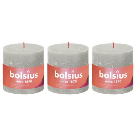 Bolsius Velas rústicas Shine 3 unidades gris arena 100x100 mm de Bolsius, Velas - Ref: Foro24-440878, Precio: 23,05 €, Descue...