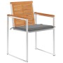 Garden chairs and cushions 6 units solid acacia wood by vidaXL, Garden chairs - Ref: Foro24-3078498, Price: 758,34 €, Discoun...