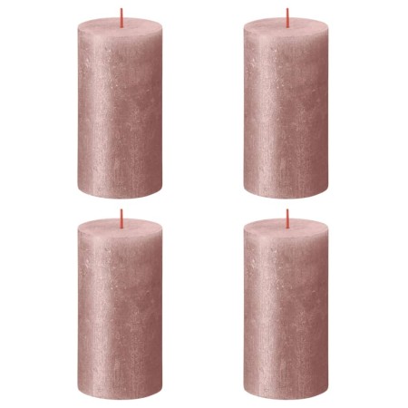 Bolsius Shimmer rustic candles 4 units pink 130x68 mm by Bolsius, Candles - Ref: Foro24-440888, Price: 28,80 €, Discount: %