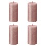 Bolsius Shimmer rustic candles 4 units pink 130x68 mm by Bolsius, Candles - Ref: Foro24-440888, Price: 28,80 €, Discount: %