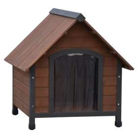 @Pet Dog house plastic flaps Rustique brown 88x78x80 cm by @Pet, Dog kennels - Ref: Foro24-441160, Price: 174,81 €, Discount: %