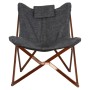 Lesli Living Butterfly Chair gray and brown 73x85x95 cm by Lesli Living, camping furniture - Ref: Foro24-441273, Price: 159,2...