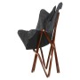 Lesli Living Butterfly Chair gray and brown 73x85x95 cm by Lesli Living, camping furniture - Ref: Foro24-441273, Price: 159,2...