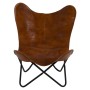 Lesli Living Butterfly Buffalo Chair gray and brown 75x75x87 cm by Lesli Living, Armchairs - Ref: Foro24-441275, Price: 147,9...