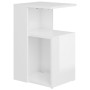 Glossy white plywood side table 36x30x56 cm by vidaXL, Side tables - Ref: Foro24-802999, Price: 33,99 €, Discount: %