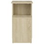 Mesa auxiliar de madera contrachapada color roble 36x30x56 cm de vidaXL, Mesas auxiliares - Ref: Foro24-802996, Precio: 28,30...