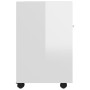 Auxiliary wardrobe on glossy white plywood wheels 33x38x60 cm by vidaXL, Lockers and storage cabinets - Ref: Foro24-803053, P...