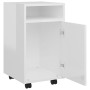 Auxiliary wardrobe on glossy white plywood wheels 33x38x60 cm by vidaXL, Lockers and storage cabinets - Ref: Foro24-803053, P...