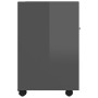 Auxiliary wardrobe with glossy gray plywood wheels 33x38x60 cm by vidaXL, Lockers and storage cabinets - Ref: Foro24-803055, ...