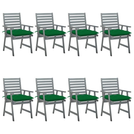 Garden dining chairs 8 units solid acacia wood with cushions by vidaXL, Garden chairs - Ref: Foro24-3078451, Price: 609,99 €,...