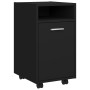 Auxiliary wardrobe on black plywood wheels 33x38x60 cm by vidaXL, Lockers and storage cabinets - Ref: Foro24-803048, Price: 4...