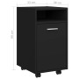 Auxiliary wardrobe on black plywood wheels 33x38x60 cm by vidaXL, Lockers and storage cabinets - Ref: Foro24-803048, Price: 4...