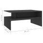 Gray plywood coffee table 90x60x42.5 cm by vidaXL, Coffee table - Ref: Foro24-803256, Price: 56,80 €, Discount: %