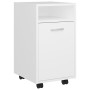 Auxiliary wardrobe on wheels white plywood 33x38x60 cm by vidaXL, Lockers and storage cabinets - Ref: Foro24-803047, Price: 5...