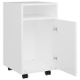 Auxiliary wardrobe on wheels white plywood 33x38x60 cm by vidaXL, Lockers and storage cabinets - Ref: Foro24-803047, Price: 5...