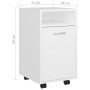 Auxiliary wardrobe on wheels white plywood 33x38x60 cm by vidaXL, Lockers and storage cabinets - Ref: Foro24-803047, Price: 5...