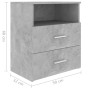 Concrete gray bedside table 50x32x60 cm by vidaXL, Nightstands - Ref: Foro24-803280, Price: 59,31 €, Discount: %