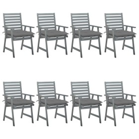 Garden dining chairs 8 units solid acacia wood with cushions by vidaXL, Garden chairs - Ref: Foro24-3078447, Price: 609,99 €,...