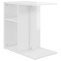 Glossy white plywood side table 50x30x50 cm by vidaXL, Side tables - Ref: Foro24-803026, Price: 30,95 €, Discount: %