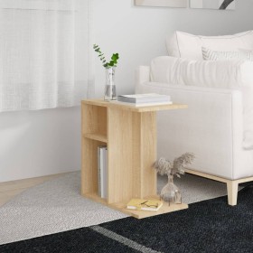 Oak-colored plywood side table 50x30x50 cm by vidaXL, Side tables - Ref: Foro24-803023, Price: 34,53 €, Discount: %