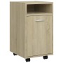 Auxiliary wardrobe with oak-colored plywood wheels 33x38x60 cm by vidaXL, Lockers and storage cabinets - Ref: Foro24-803050, ...