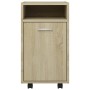 Auxiliary wardrobe with oak-colored plywood wheels 33x38x60 cm by vidaXL, Lockers and storage cabinets - Ref: Foro24-803050, ...