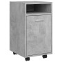 Concrete gray plywood auxiliary wardrobe on wheels 33x38x60 cm by vidaXL, Lockers and storage cabinets - Ref: Foro24-803051, ...