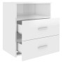 Mesita de noche blanco brillante 50x32x60cm de vidaXL, Mesitas de noche - Ref: Foro24-803284, Precio: 90,04 €, Descuento: %