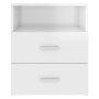 Mesita de noche blanco brillante 50x32x60cm de vidaXL, Mesitas de noche - Ref: Foro24-803284, Precio: 90,04 €, Descuento: %