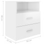 Glänzend weißer Nachttisch 50x32x60cm von vidaXL, Nachttische - Ref: Foro24-803284, Preis: 86,74 €, Rabatt: %