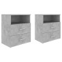 Bedside tables 2 units gray concrete 50x32x60 cm by vidaXL, Nightstands - Ref: Foro24-803281, Price: 116,04 €, Discount: %