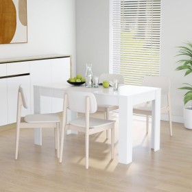 Mesa de comedor de madera contrachapada blanco 140x74,5x76 cm de vidaXL, Mesas de cocina y de comedor - Ref: Foro24-804202, P...