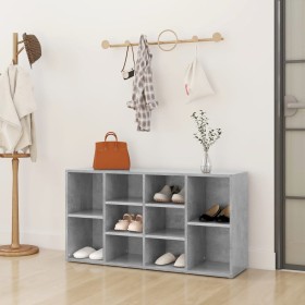 Concrete gray plywood shoe bench 103x30x54.5cm by vidaXL, Shoe racks and shoe organizers - Ref: Foro24-803294, Price: 54,79 €...