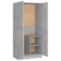 Armario de madera contrachapada gris hormigón 82,5x51,5x180 cm de vidaXL, Armarios roperos - Ref: Foro24-803438, Precio: 145,...