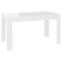 Glossy white chipboard dining table 140x74.5x76 cm by vidaXL, Kitchen and dining tables - Ref: Foro24-804208, Price: 121,40 €...