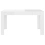 Glossy white chipboard dining table 140x74.5x76 cm by vidaXL, Kitchen and dining tables - Ref: Foro24-804208, Price: 121,40 €...