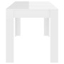 Glossy white chipboard dining table 140x74.5x76 cm by vidaXL, Kitchen and dining tables - Ref: Foro24-804208, Price: 121,40 €...