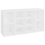 Banco zapatero de madera contrachapada blanco 103x30x54,5 cm de vidaXL, Zapateros y organizadores de calzado - Ref: Foro24-80...