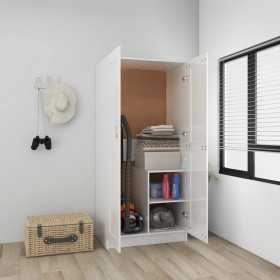 Plywood white glossy wardrobe 82.5x51.5x180 cm by vidaXL, Wardrobes - Ref: Foro24-803440, Price: 167,95 €, Discount: %