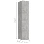 Apothekerschrank Sperrholz grauer Beton 30x42,5x150 cm von vidaXL, Schließfächer und Lagerschränke - Ref: Foro24-804224, Prei...