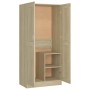 Armario de madera contrachapada color roble 82,5x51,5x180 cm de vidaXL, Armarios roperos - Ref: Foro24-803437, Precio: 155,84...