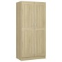 Armario de madera contrachapada color roble 82,5x51,5x180 cm de vidaXL, Armarios roperos - Ref: Foro24-803437, Precio: 155,84...