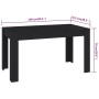 Mesa de comedor de madera contrachapada negro 140x74,5x76 cm de vidaXL, Mesas de cocina y de comedor - Ref: Foro24-804203, Pr...